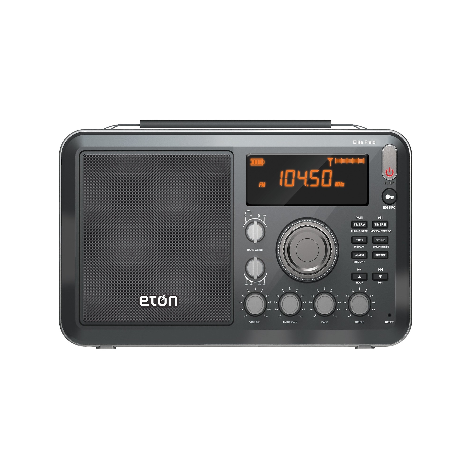 Eton Elite Field Wired Bluetooth AM/FM/Shortwave Radio, Black (ETNELITFIELD) Sansujyuku sansujyuku.com