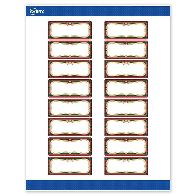 Avery Rectangle Multipurpose Labels, 1" x 2-5/8", White, 160/Pack (19479370508) image 1