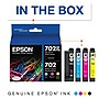 Epson T702XL/T702 Black High Yield and Cyan/Magenta/Yellow Standard Yield Ink Cartridge, 4/Pack   (T702XL-BCS)~#|#~74E0A91E-1D24-4CBC-B30A5634E801DE35_sc7