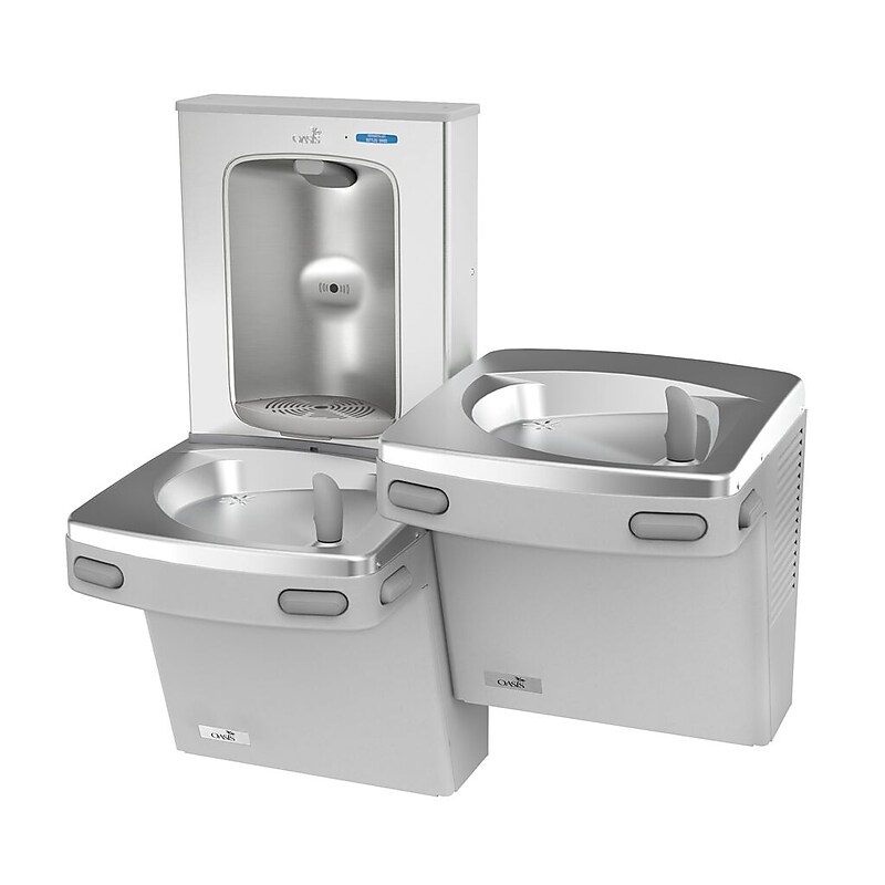 Oasis Versacooler II Bi-Level Drinking Fountain, Refrigerated 8 GPH, Stainless Steel Electronic Bottle Filler, Filtered (507043) image 1