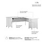 Bush Home Somerset 72"W L Shaped Office Desk with Storage, White (WC81910K)~#|#~74E8FCC7-FEE0-41B7-9C54BB2075110241_sc7