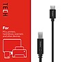 Staples TECH 6 ft. USB-C to USB-B 2.0 Cable, Male to Male, Black (ST62444)~#|#~74E9AD19-36CB-4D07-B04C59154ED0F9D3_sc7