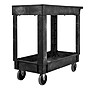 Rubbermaid 2-Shelf Plastic/Poly Mobile Utility Cart, Black (FG9T6600BLA)~#|#~74EB4CB4-A9FC-431C-97375D33F3063488_sc7