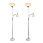 Simple Designs 71.5" Silver Floor Lamp with Dome Shades, 2/Pack (LF2000-SLV-2PK)~#|#~74EB830A-D16B-4AC7-91059B80D93B3FEC_sc7
