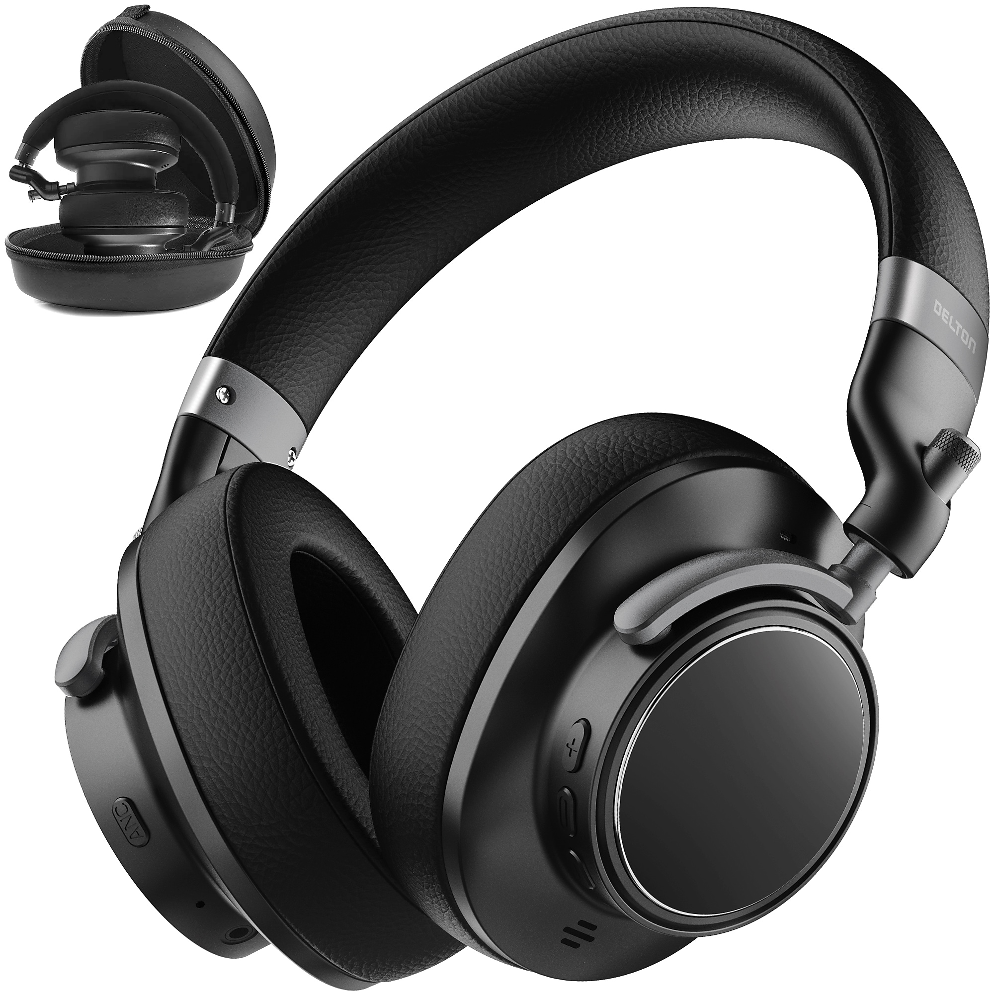 Delton M201 Wireless Active Noise Canceling Over-Ear Headphones, Bluetooth, Black (DHBM201) Sansujyuku sansujyuku.com