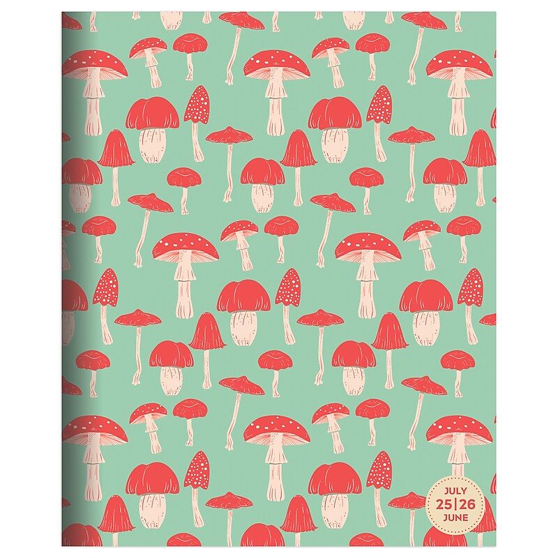 2025-2026 TF Publishing Magic Mushroom 6.5" x 8" Academic Year Monthly Planner, Paperboard Cover, Multicolored (AY26-4206) image 1