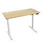 Mount-It! 48"W Electric Rectangular Adjustable Standing Desk, Maple/White (MI-8038)~#|#~74F33FEF-19E7-46FE-BD1277CA0194DF86_sc7