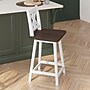 Flash Furniture Gwendolyn Rustic Solid Wood Designer Back Counter Stool, Antique White Wash Frame/Gray Wash Seat (ESG124WH)~#|#~74F49E7B-D79E-4088-8974AB5F81DE81C5_sc7