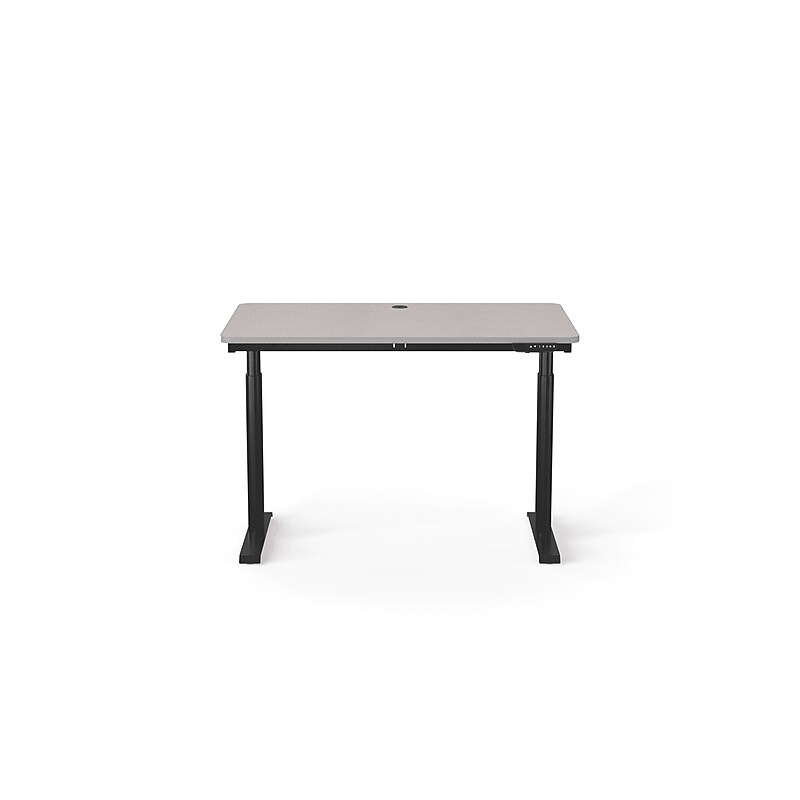 VersaDesk PowerLift 48"W Electric Rectangular Adjustable Standing Desk, Gray/Black (PLSDR4830-BG-APP) image 1