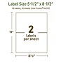 Avery Dissolvable Rectangle Multipurpose Labels, 5.5" x 8.5", Off-white, 20/Pack (94229)~#|#~74FB933F-9507-4359-B857CC2236132330_sc7