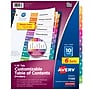 Avery Ready Index Table of Contents Numeric Paper Divider, 10-Tab, White, 6/Pack (11188)~#|#~sp36616910_sc7