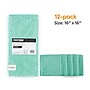 Coastwide Professional™ Microfiber Wipers, 16" x 16", Green, 12/Pack (CW52878)~#|#~7501009C-1A2C-4482-803C9FAF830A2C0A_sc7