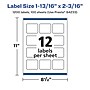 Avery Laser/Inkjet Multipurpose Labels, 2.1875" x ", Glossy Clear, 1200/Box (94233)~#|#~7503C170-494D-4602-B6B817FE76B7EFC9_sc7