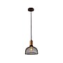 Adesso Dale 1-Light Incandescent/CFL Pendant, Matte Black/Natural Rubberwood (6267-01)~#|#~75050148-05CD-4B99-A4C2FD6D984A9623_sc7
