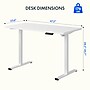 FlexiSpot ET155E 47"W Electric Rectangular Adjustable Standing Desk, White (ET155W-4824W)~#|#~750DFC12-C368-4227-920092C96177D281_sc7