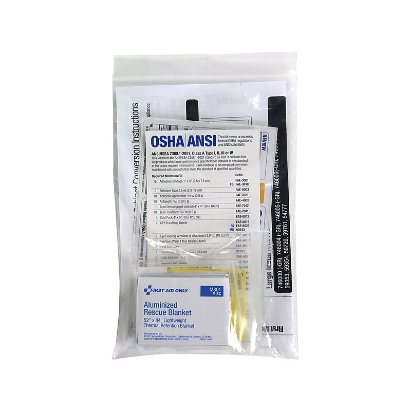 First Aid Only SmartCompliance ANSI 2021 Conversion Kit, Class A (91365) image 1