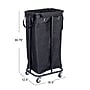 Household Essentials 1-Section Rolling Hamper, Canvas, Black (HE1094)~#|#~7510CDF8-BDFA-4A1F-B4F89CB335095024_sc7