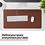 Staples TECH Anti-Slip Faux Leather Desk Pad, 31.5" x 15.7", Brown (ST62544)~#|#~7514144A-8465-4AFB-98372F473F33D226_sc7