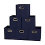 Household Essentials Medium Folding Fabric Storage Cube, 11" x 11"x 11", 23 Qt., Blue, 6/Pack (81-1)~#|#~751A72DE-98E2-4A5B-9C9024837288095F_sc7