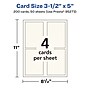 Avery Integrated Cards, 3.5" x 5", Matte Ivory, 200/Box (95273)~#|#~751F988C-FA23-4AF7-AE2DBCEE019152FA_sc7