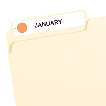 Avery Removable Self-Adhesive Round Paper Color-Coding Label, Orange, 1/2"(Dia), 840/Pack (5062)