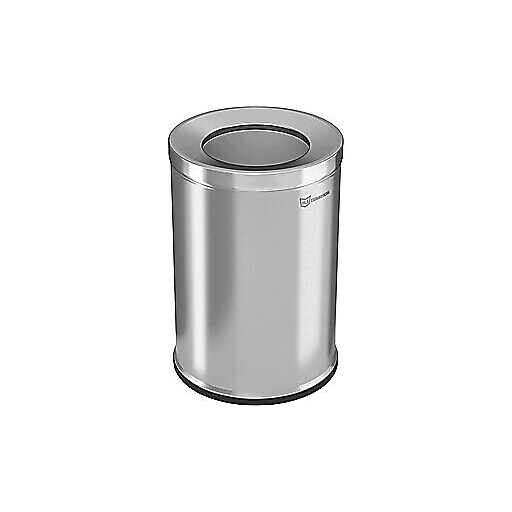 HLS Commercial Stainless Steel Trash Can with Open Lid, 26-Gallon