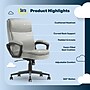 Serta Comfort Ergo Ergonomic Velvet Fabric Swivel Executive Chair, Gray (CCHR10016C)~#|#~7529DD84-D23E-4CDC-9938BA39D6FAC6B2_sc7