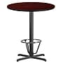 Flash Furniture 36" Round Laminate Table Top with 30" x 30" Bar-Height Table Base, Mahogany (XURD36MAT30B3F)~#|#~7529E69F-E905-47F9-9F44B3C98987A611_sc7
