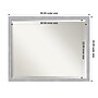 Amanti Art Grace Brushed Nickel Narrow Frame Wall Mirror, 24" x 30" (A42675343055)~#|#~752AEC68-4B78-4EF5-B324FF7A9EB3EAE3_sc7
