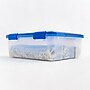 Iris 26.5 Quart Ultimate Clear Plastic Latching Storage Bin with Lid, Blue (500195)~#|#~7538F84A-43B3-4606-A29547C62917331A_sc7