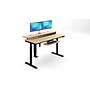 VersaDesk PowerLift Split-Level 60"W Electric Rectangular Adjustable Standing Desk, Maple/Black (PL2SD6030-BM)~#|#~753C5583-8939-468B-97265330E682D598_sc7
