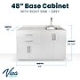 Viva Comfort 36'' H x 48" W Medical Cabinet with Right Sink and 48" W Wall Cabinet, 4 Doors, 2 Drawers, Gray (90248RS-GRY-WAL)~#|#~75457F9C-5B41-46C9-A73E8C3BCA59CB83_sc7