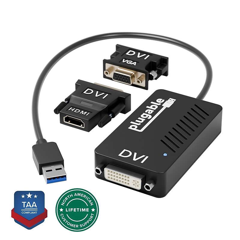 Plugable USB 3.0 External Graphic Adapter, Black (UGA-3000) image 1