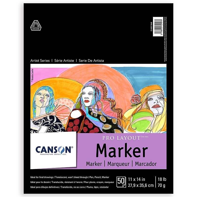 Canson Artist Series 11" x 14" Pro Layout Marker Pad, 50 Sheets/Pad (MCXC100511048) image 1
