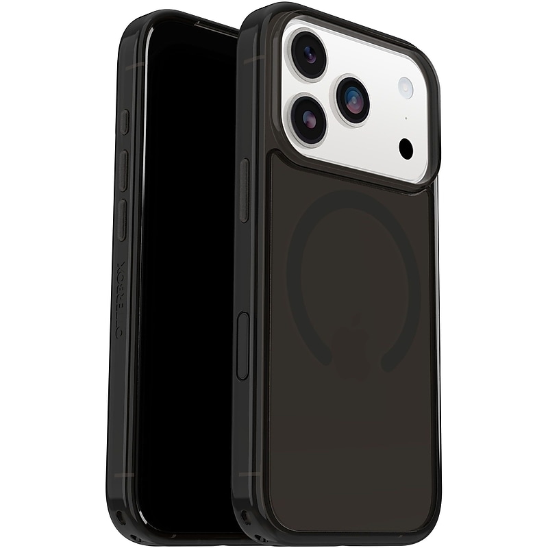 OtterBox Symmetry Series Clear MagSafe Case for iPhone 17 Pro Max, Shock Absorbing, Black Mist (77-98877) image 1