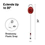Staples Carabiner Name Badge Reels, 30" Retractable Cord Length, Metal, Red, 10/Pack (51914)~#|#~754E3E3C-7732-4297-8185188D0C834483_sc7