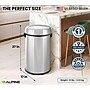 Alpine Dual-Stream Trash/Recycling Station, 34-Gallon, Stainless Steel (ALP470-65L-1-R-T)~#|#~7552A040-B505-470E-85F1F37AECF89433_sc7