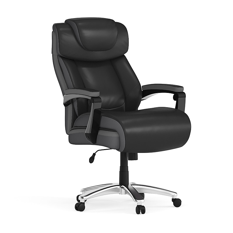 Flash Furniture HERCULES Series Ergonomic LeatherSoft Swivel Big & Tall Executive Office Chair, Black (GO2223BK) image 1