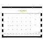 2027 Blue Sky Day Designer Rugby Stripe Black 22" x 17" Monthly Desk Pad Calendar, Black/White (143895-27)~#|#~75541915-88C7-41C2-A6117073498457FA_sc7