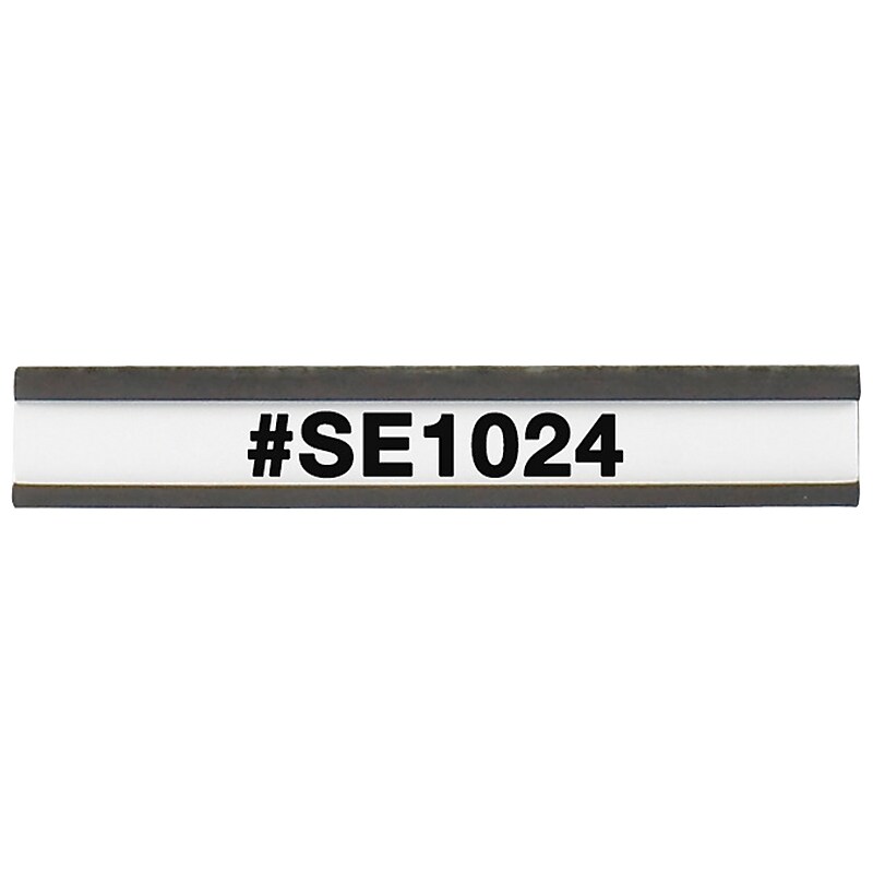 Magnetic "C" Channel Label Holders, 1/2" x 3", Black, 25/Carton (LH190) image 1