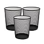 Mind Reader Metal Mesh Trash Can Without Lid, 4.5 Gallon, Black, 3/Pack (3CGARB-BLK)~#|#~7559D21D-2405-482D-8D51E94C4D1FADB5_sc7