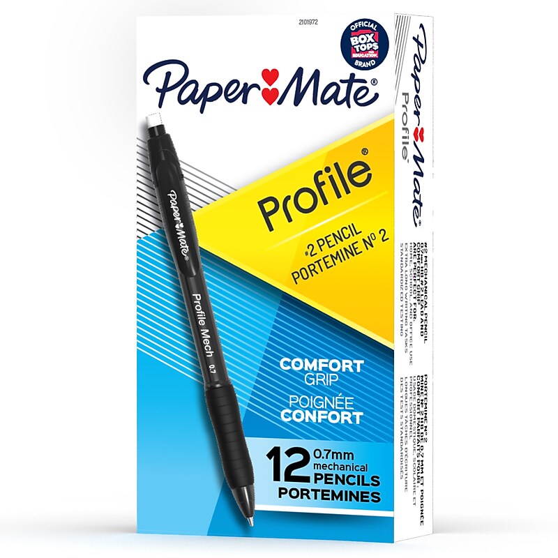 Paper Mate Profile Mech Mechanical Pencil, 0.7mm, #2 Medium Lead, Dozen (2101972) image 1