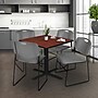 Regency 48-inch Square Laminate Cherry Table with 4 Zeng Stack Chairs, Gray (TB4848CH44GY)~#|#~755B4C23-4706-48EF-B479BEA1D352CD28_sc7