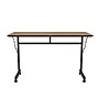 Correll Econoline 48"W x 24"D Adjustable Foldable Training Room Table, Laminate, With Wheels, Medium Oak (FTM2448TF06)~#|#~755E55AB-59B2-4C10-A4F6AE7C6C784226_sc7
