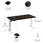 Bush Business Furniture Move 40 Series 60"W Electric Adjustable Standing Desk, Black Walnut (M4S6030BWWK)~#|#~7561DC39-7C5E-47B9-ABA6E1942924FF72_sc7