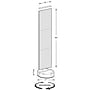 Azar Displays 60”H x16”W Two-Sided Pegboard Floor Display w/ C-Channel Sides on Revolving Round Studio Base, Pink (700788-PNK)~#|#~7562F6E5-4200-4736-8BBBA3A6DE8521D4_sc7