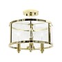 Lalia Home 3-Light 13" Farmhouse Glass and Metallic Accented LED Semi-flushmount, Gold (LHM-1000-GL)~#|#~75630B0F-282B-4D66-94C2FEECCBE12C89_sc7