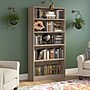 Bush Furniture Universal 72"H 5-Shelf Bookcase with Adjustable Shelves, Ash Gray Laminated Wood (WL12427)~#|#~7565CDB2-55E1-40F0-942498442E64B17B_sc7