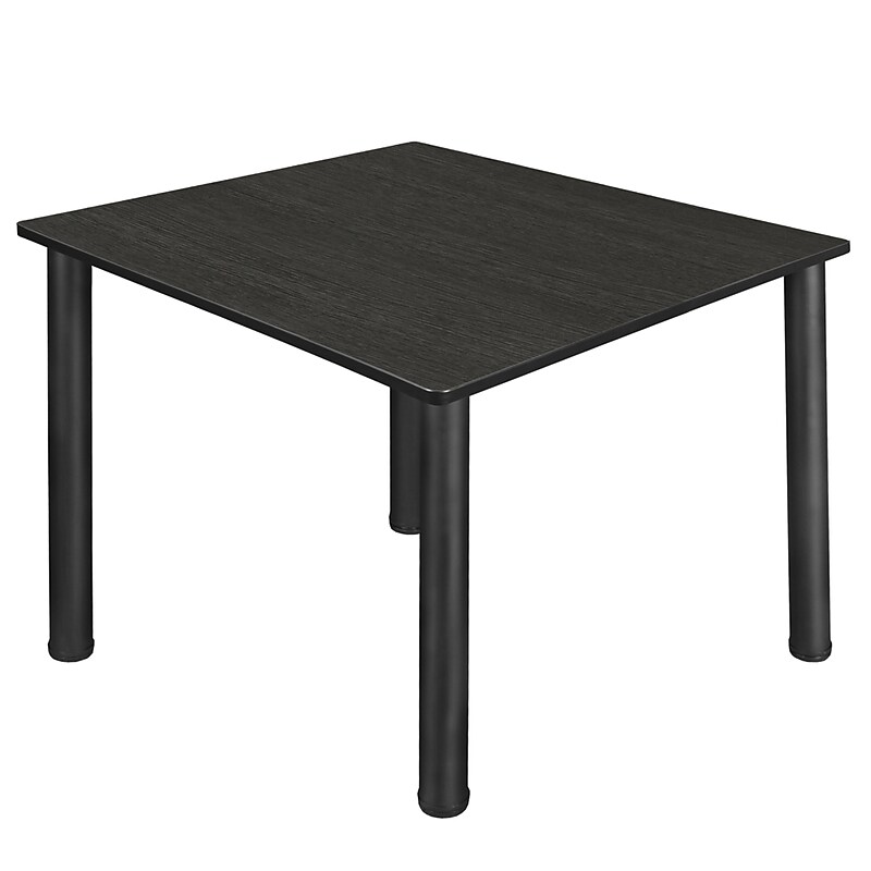 Regency Kee Square Laminate Breakroom Table, 48"D x 48"W, Ash Grey/Black (TB4848AGBPBK) image 1