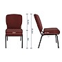 Flash Furniture Advantage Signature Elite Fabric Church Chair, Maroon (PCRCB104)~#|#~7568574E-5F7C-4C24-86DEA51AE879C38F_sc7